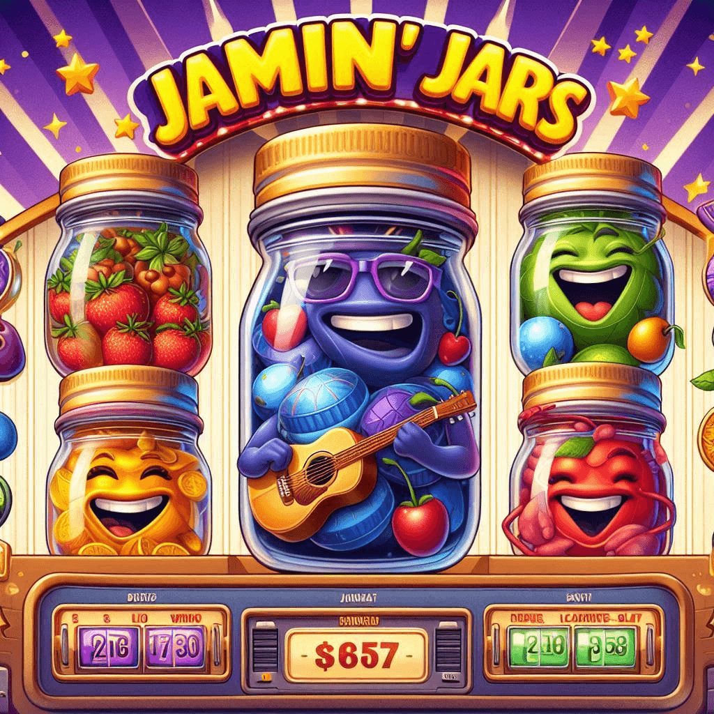 Prepare to embark on a vibrant, retro-fueled adventure with Jammin' Jars, an exhilarating slot game that blends the nostalgia of classic arcade